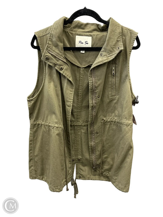 Vest Other By Per Se In Green, Size: L