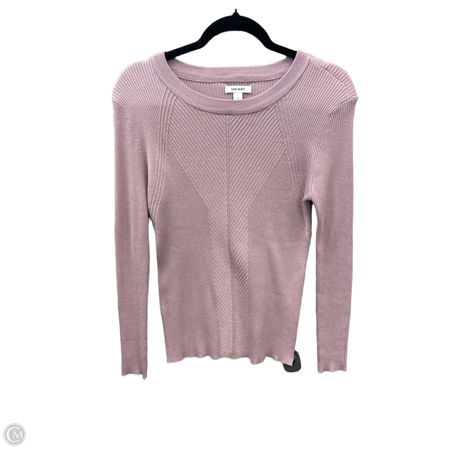 Top Long Sleeve By Nine West In Purple, Size: L