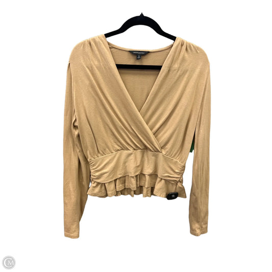 Blouse Long Sleeve By Banana Republic In Brown, Size: M
