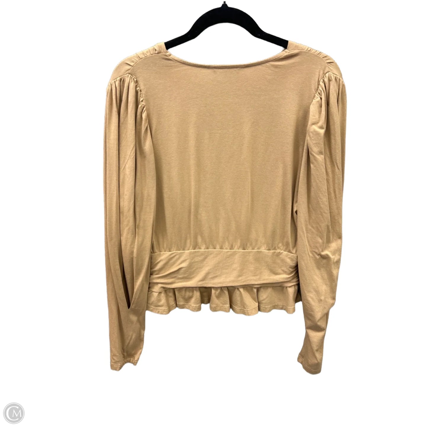 Blouse Long Sleeve By Banana Republic In Brown, Size: M