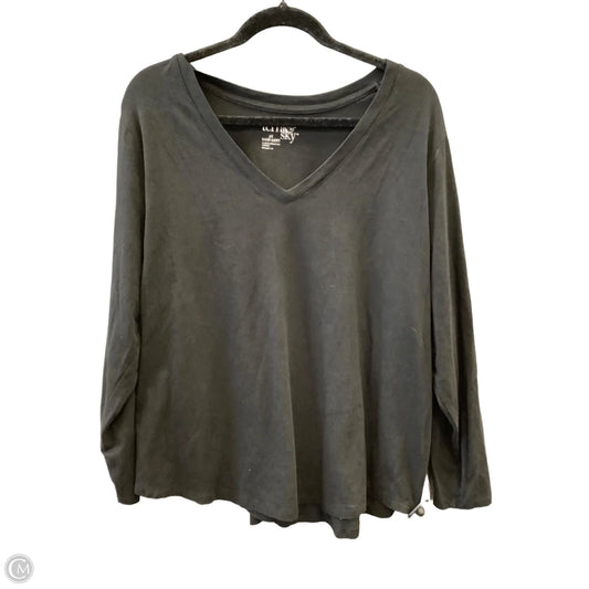 Top Long Sleeve Basic By Terra & Sky In Black, Size: 2x