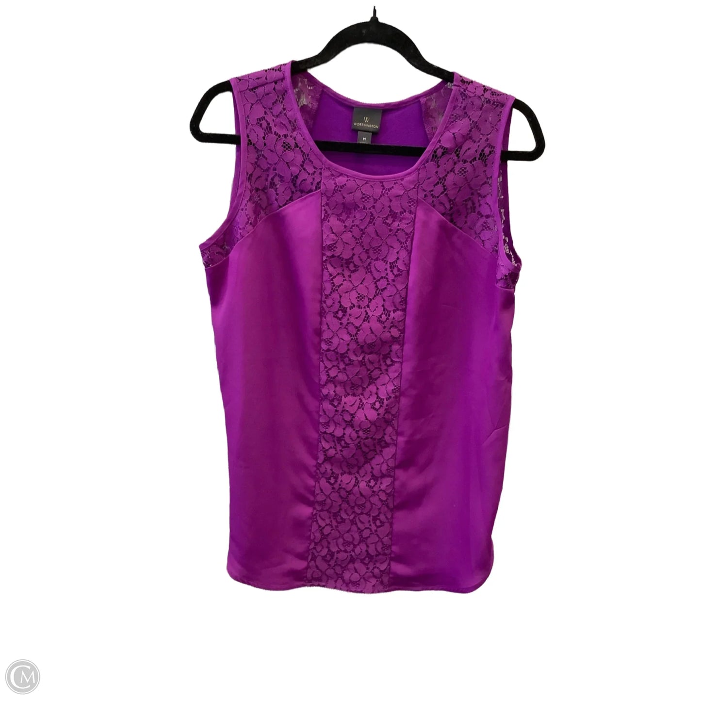 Top Sleeveless By Worthington In Purple, Size: M