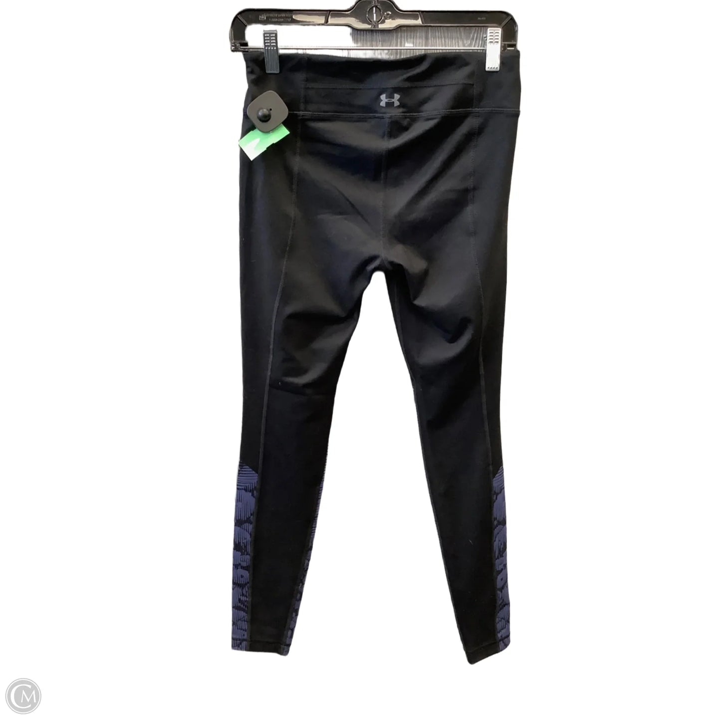 Athletic Leggings By Under Armour In Black & Blue, Size: S