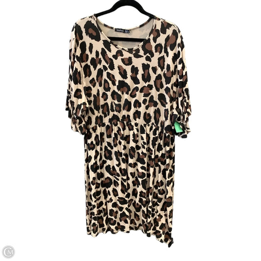 Dress Casual Midi By Boohoo Boutique In Animal Print, Size: 1x
