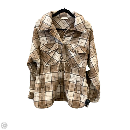 Jacket Shirt By Altard State In Plaid Pattern, Size: M