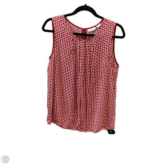 Top Sleeveless By Liz Claiborne In Red, Size: M