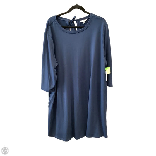 Dress Casual Midi By Terra & Sky In Navy, Size: 1x
