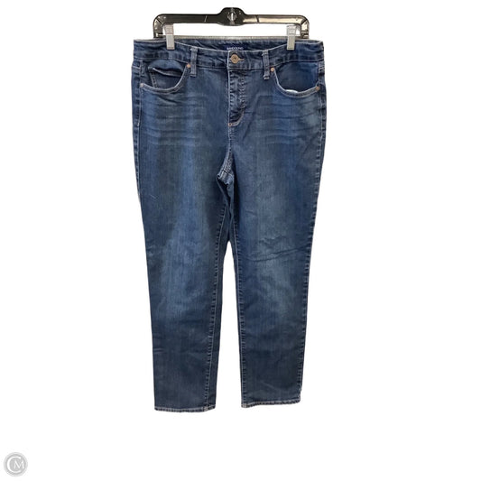Jeans Straight By Bandolino In Blue Denim, Size: 12