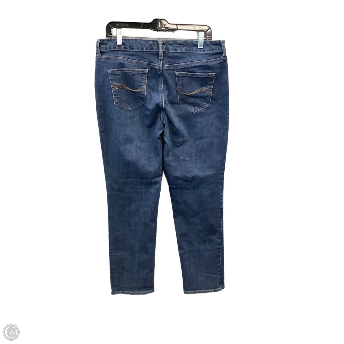 Jeans Straight By Bandolino In Blue Denim, Size: 12