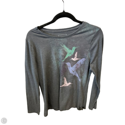 Top Long Sleeve By Sonoma In Grey, Size: M