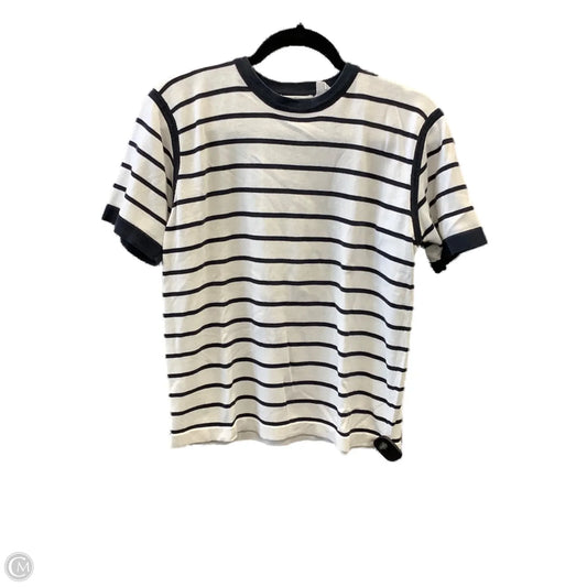 Top Short Sleeve By Liz Claiborne In Striped Pattern, Size: M