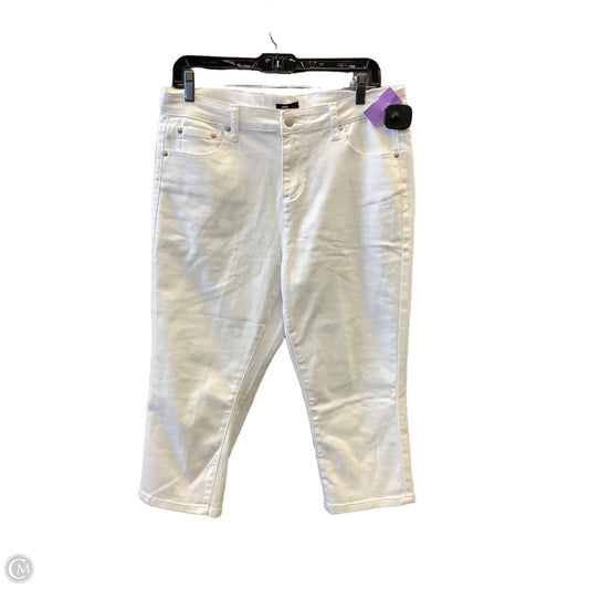 Capris By Clothes Mentor In White Denim, Size: 12
