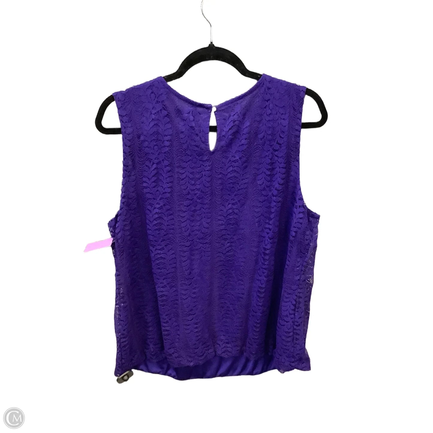 Top Sleeveless By Liz Claiborne In Purple, Size: Xl