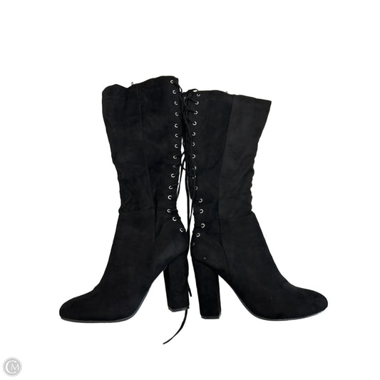 Boots Knee Heels By Charlotte Russe In Black, Size: 9