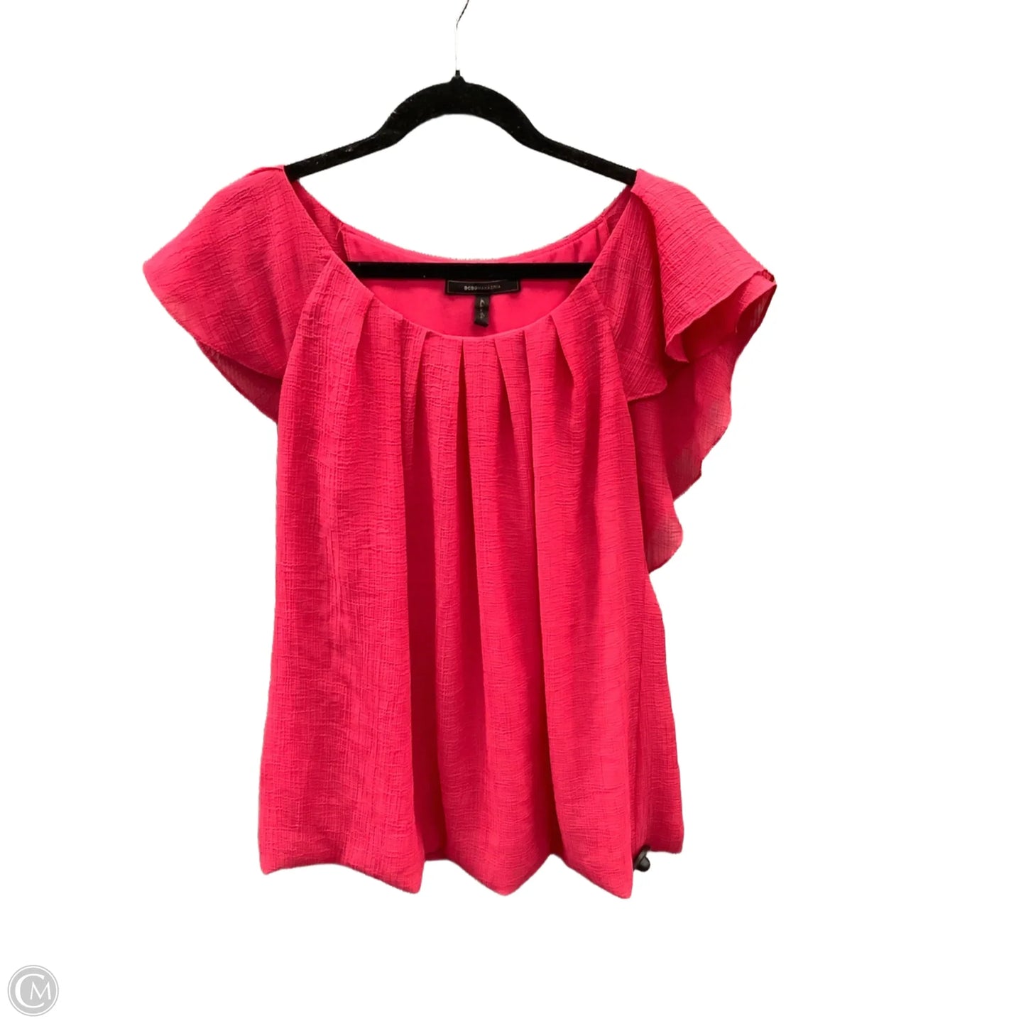 Top Short Sleeve By Bcbgmaxazria In Pink, Size: M