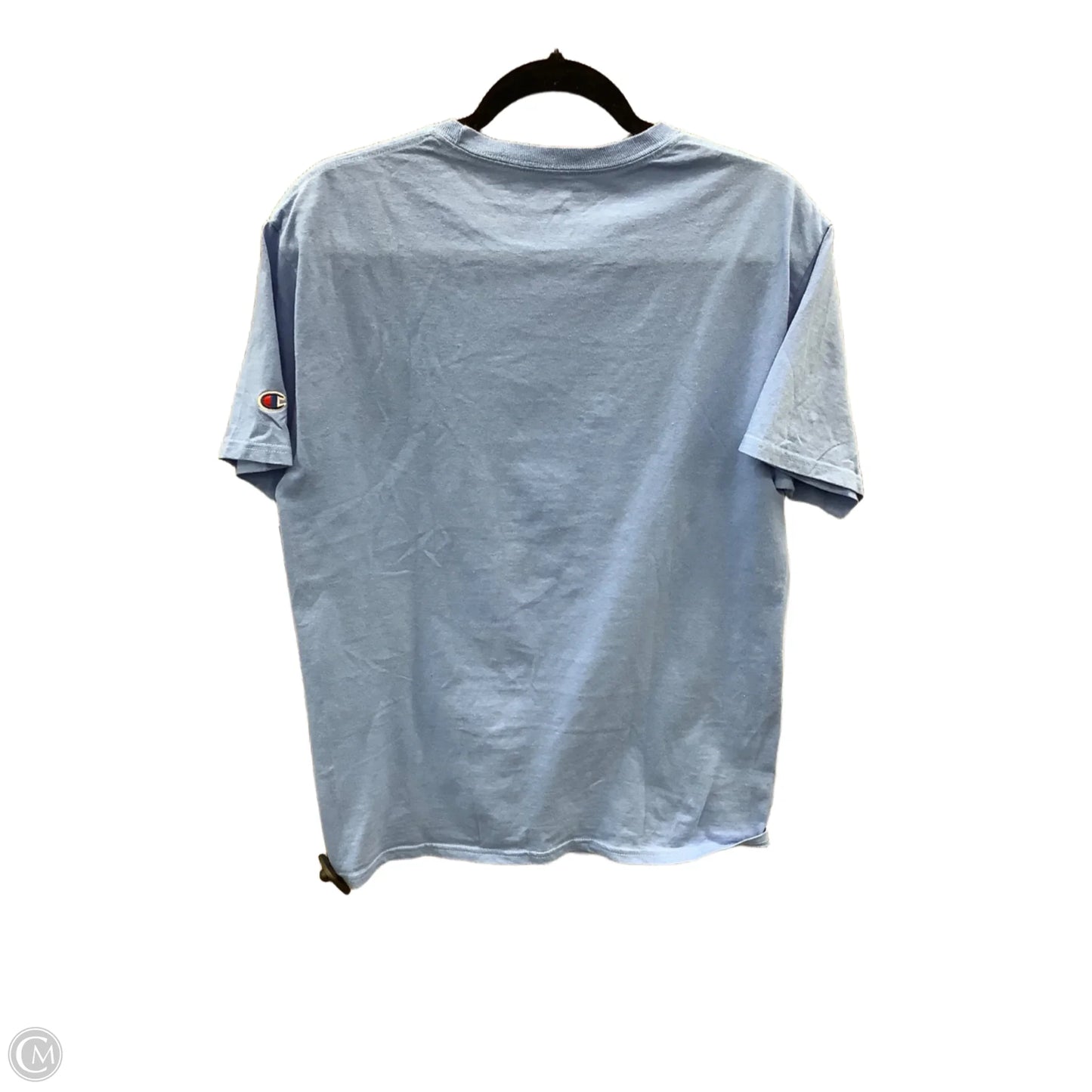 Athletic Top Short Sleeve By Champion In Blue, Size: M