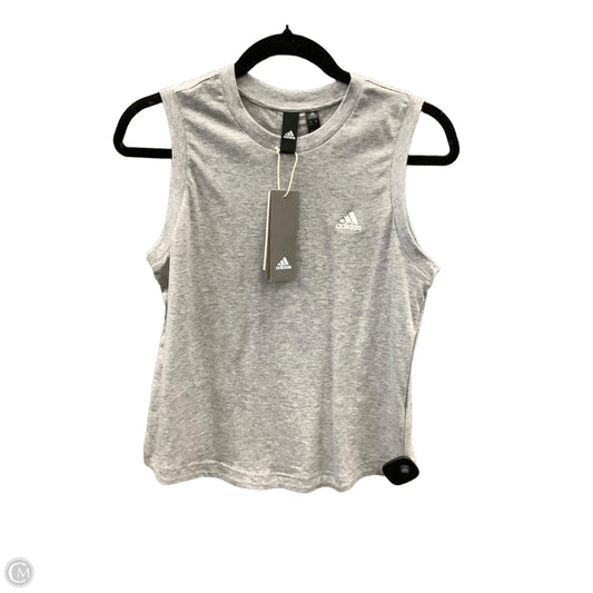 Athletic Tank Top By Adidas In Grey, Size: S