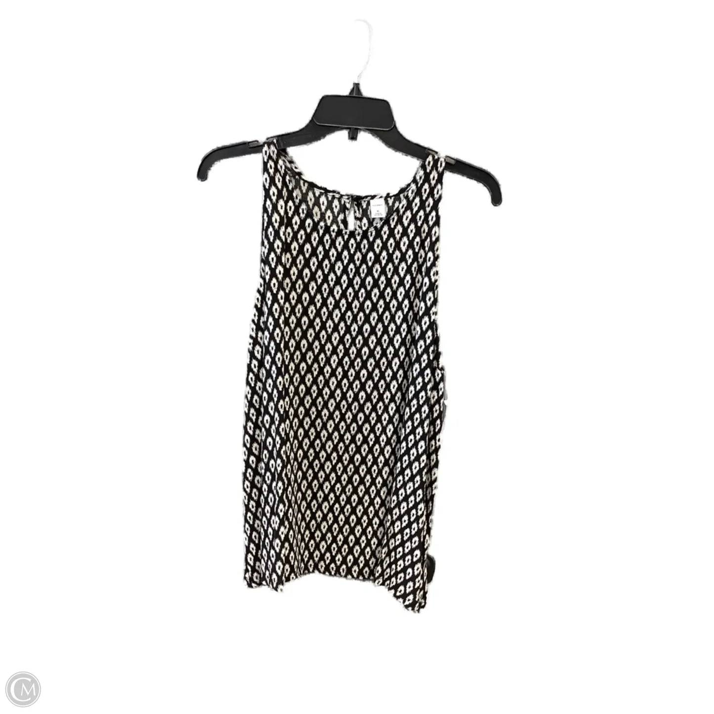 Top Sleeveless By Old Navy In Black & White, Size: Xl