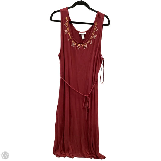 Dress Casual Maxi By Ava & Viv In Red, Size: 2x