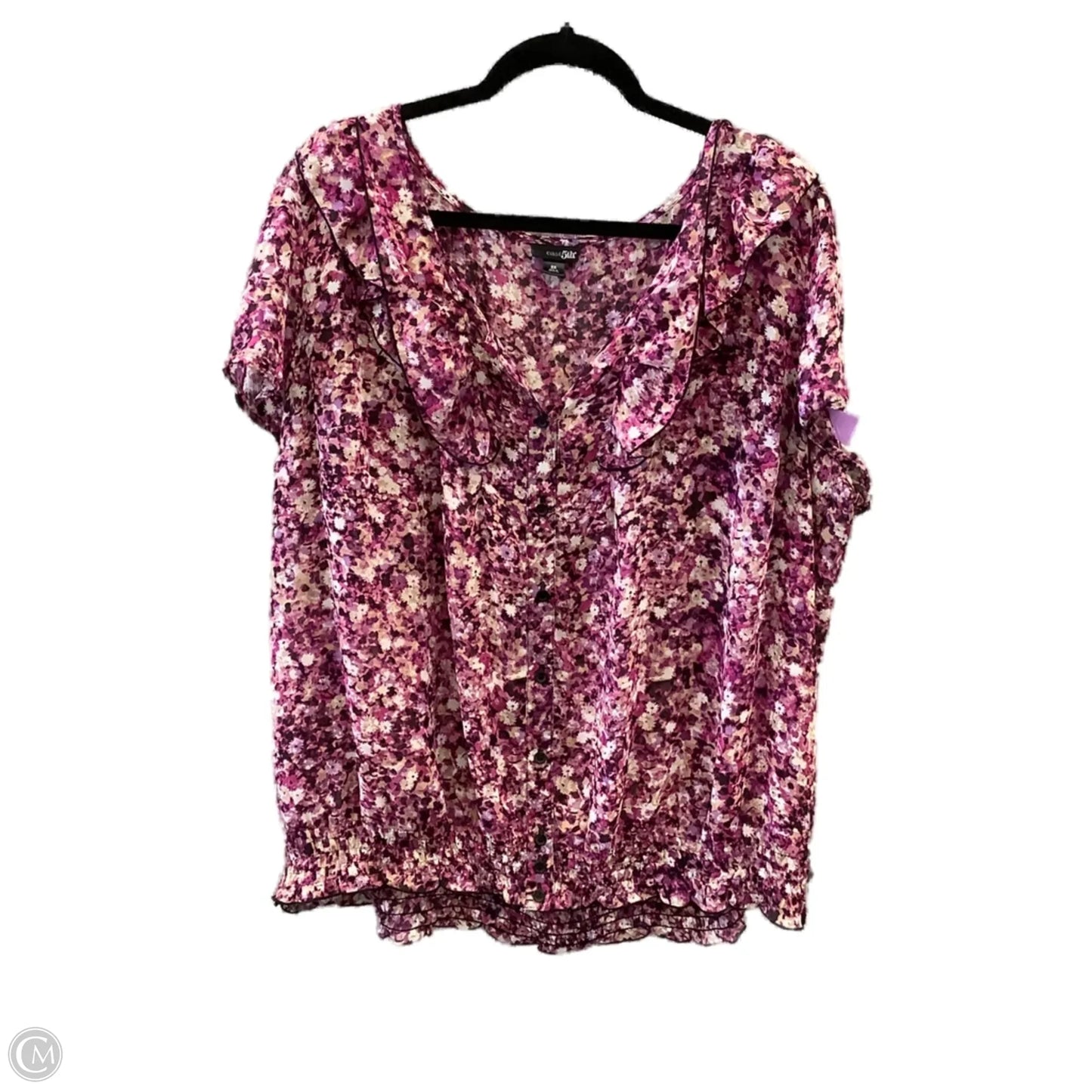 Top Short Sleeve By East 5th In Floral Print, Size: 2x