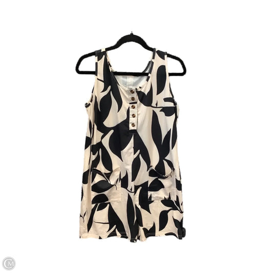 Romper By Clothes Mentor In Black & Cream, Size: M