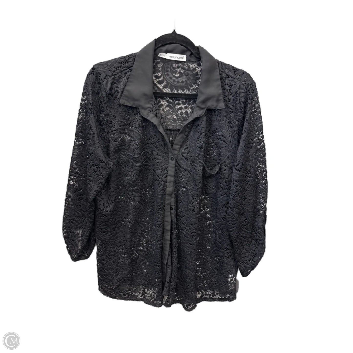 Top Long Sleeve By Maurices In Black, Size: 2x