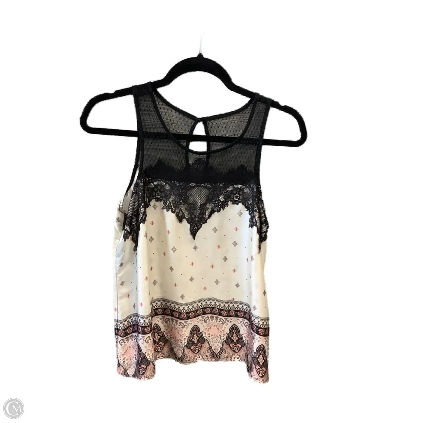 Top Sleeveless By Maurices In Black & White, Size: L