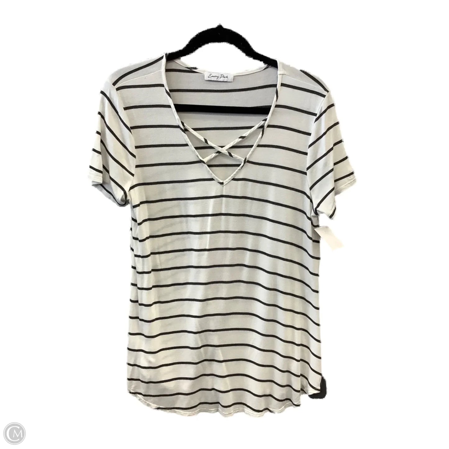 Top Short Sleeve By Clothes Mentor In Striped Pattern, Size: M