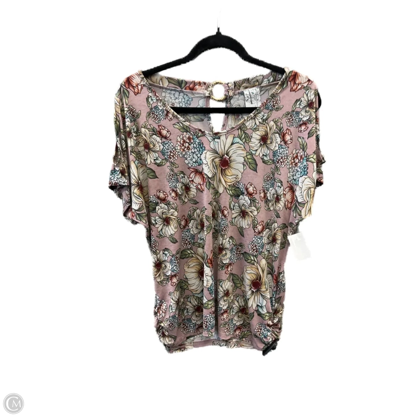 Top Short Sleeve By Naif In Purple, Size: M