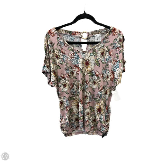 Top Short Sleeve By Naif In Purple, Size: M
