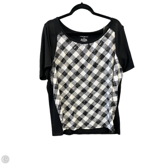 Top Short Sleeve By Lane Bryant In Black, Size: 1x