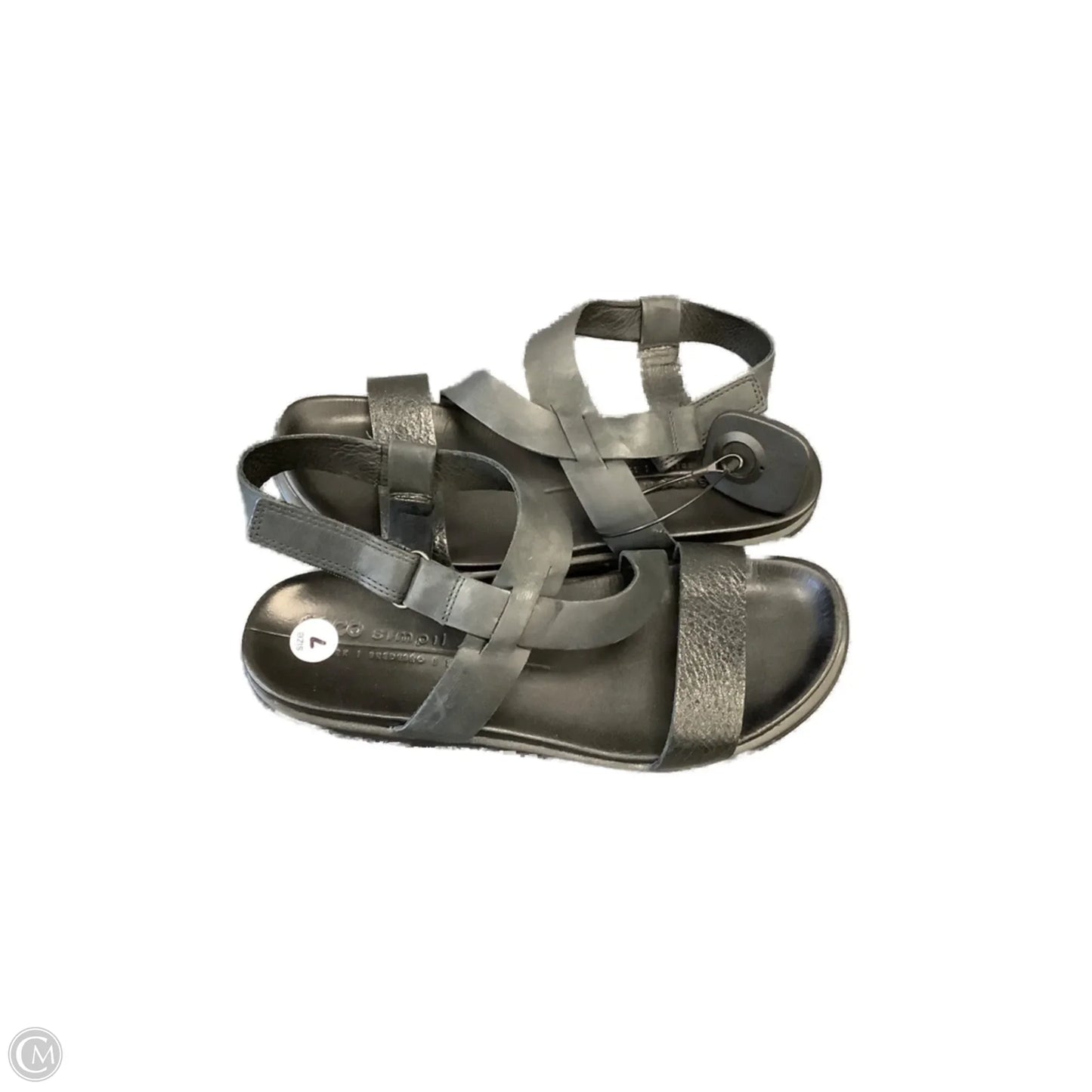 Sandals Flats By Ecco In Black, Size: 7