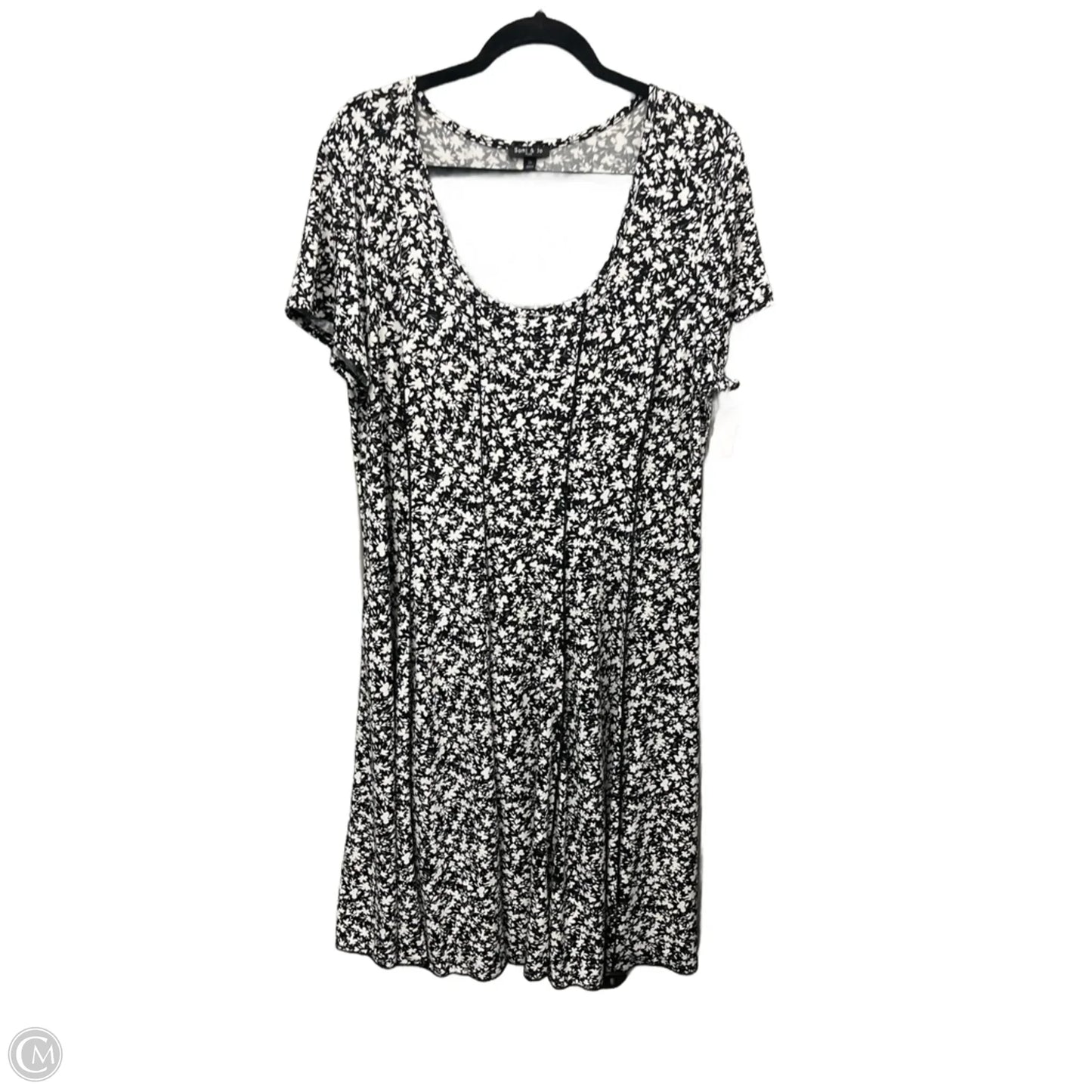 Dress Casual Midi By Sami & Jo In Black & White, Size: 2x