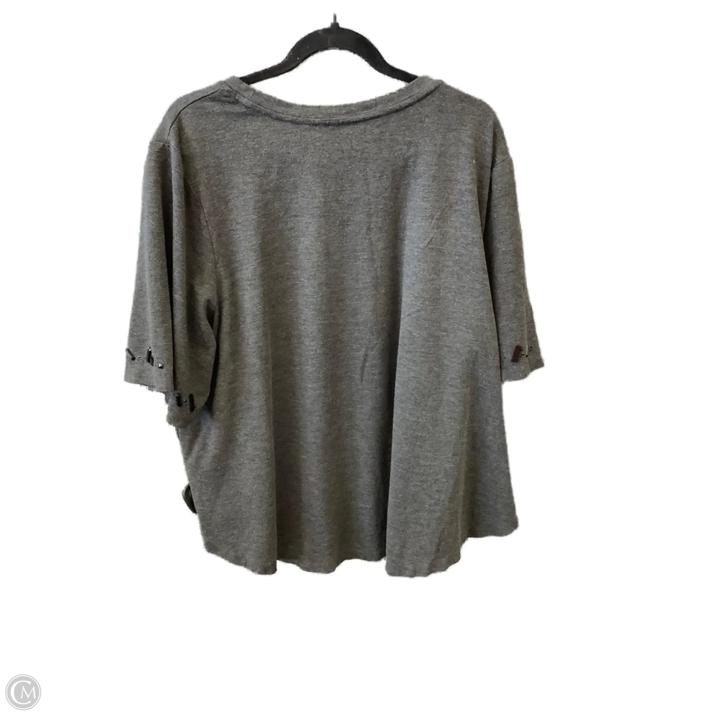 Top Short Sleeve By Melissa Mccarthy In Grey, Size: 1x