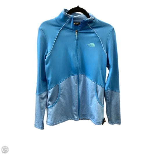 Athletic Top Long Sleeve Collar By The North Face In Blue, Size: M