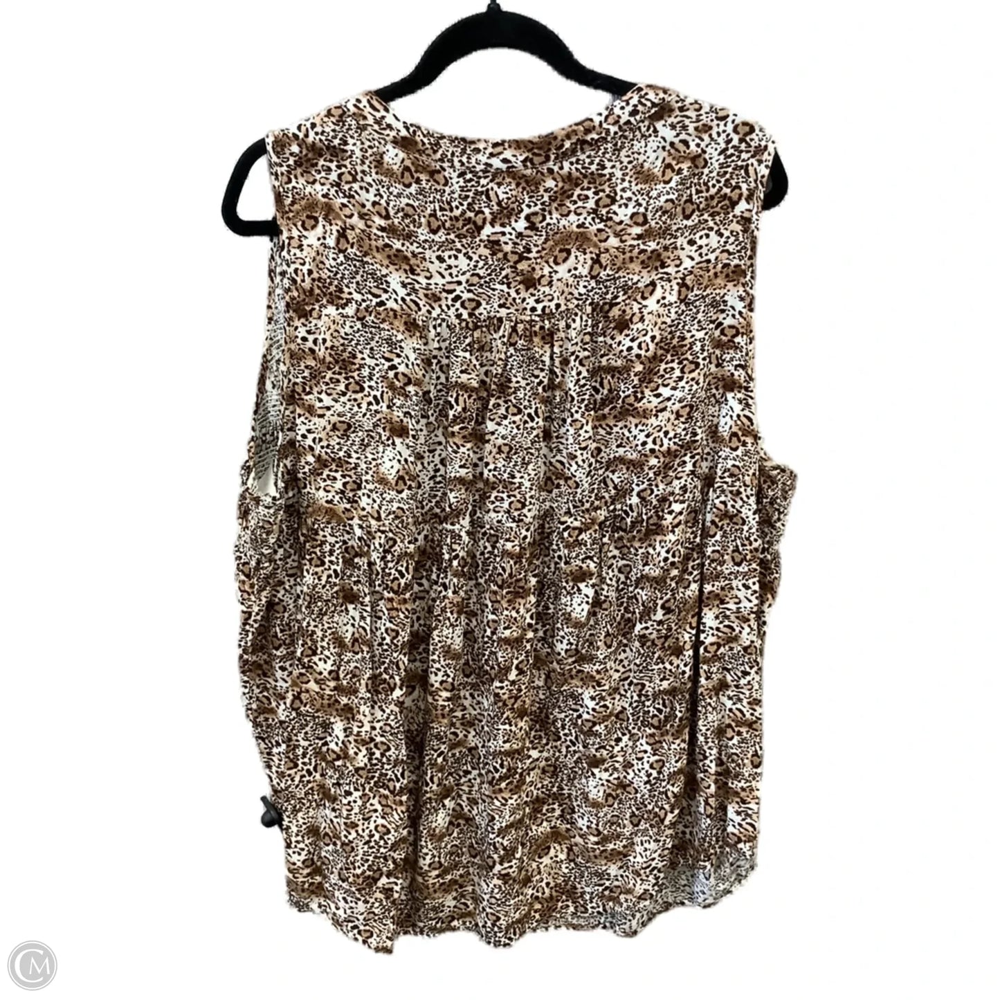 Top Sleeveless By Jodifl In Animal Print, Size: 3x