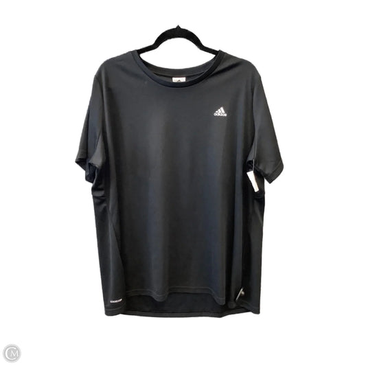 Athletic Top Short Sleeve By Adidas In Black, Size: 3x