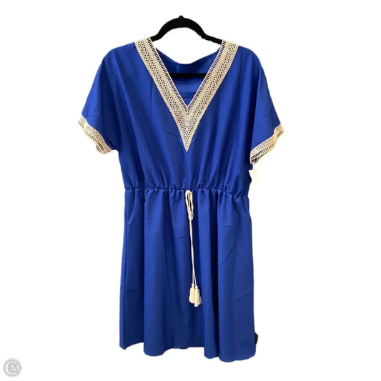 Dress Casual Midi By Clothes Mentor In Blue, Size: Xxl