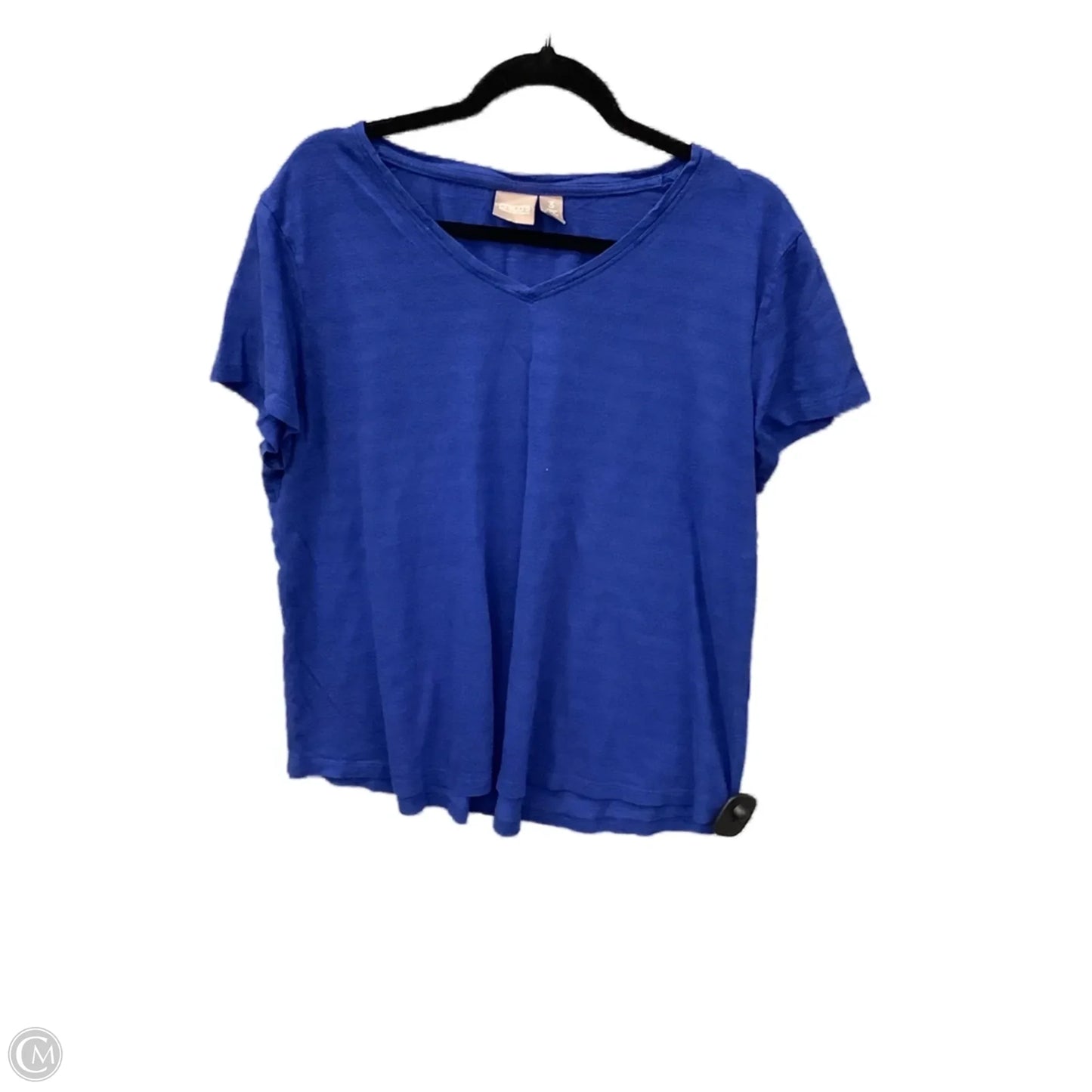 Top Short Sleeve Basic By Chicos In Blue, Size: Xl