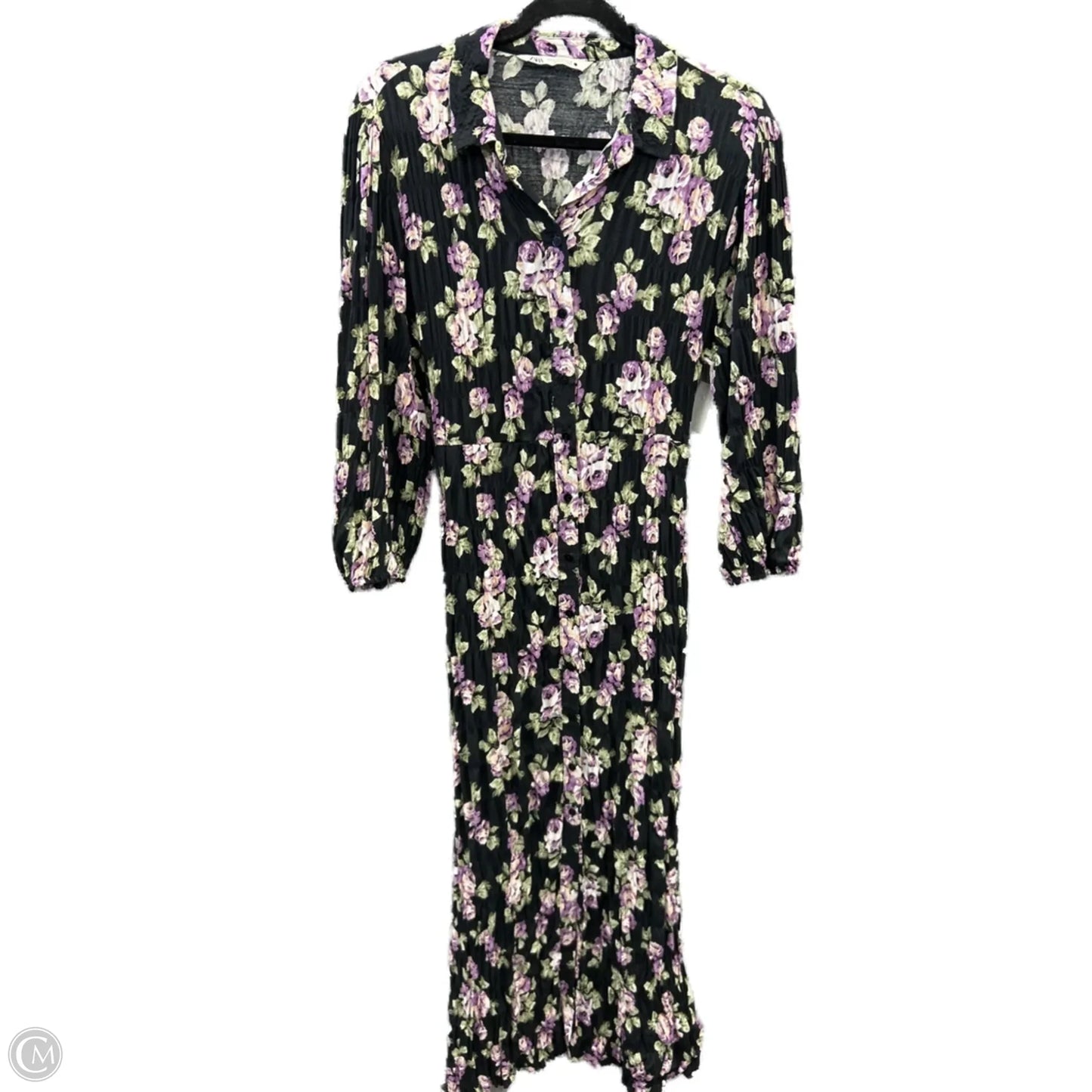 Dress Casual Maxi By Zara In Floral Print, Size: Xs