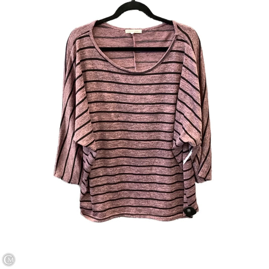 Top 3/4 Sleeve By Clothes Mentor In Striped Pattern, Size: 2x