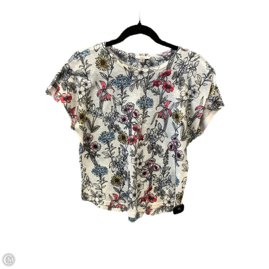 Top Short Sleeve By Milano In Floral Print, Size: M