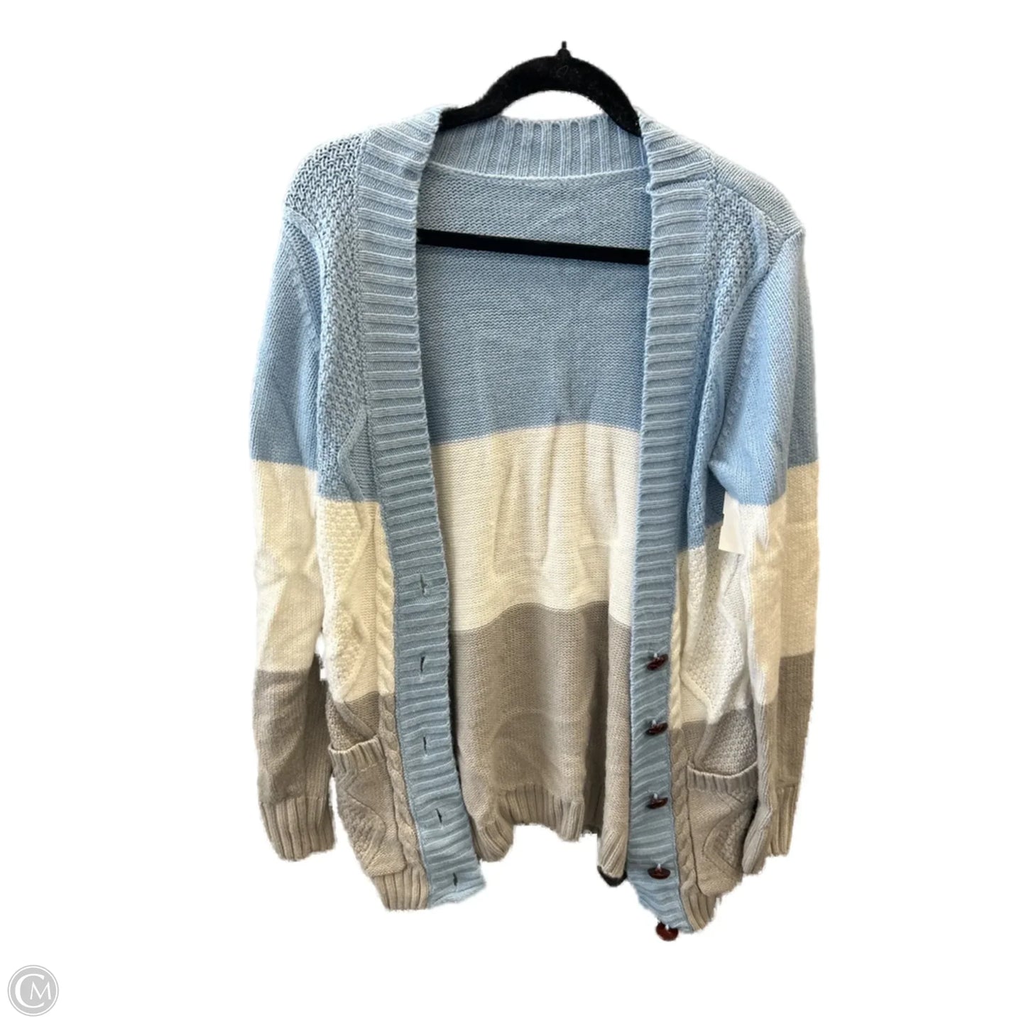 Sweater Cardigan By Clothes Mentor In Multi-colored, Size: M