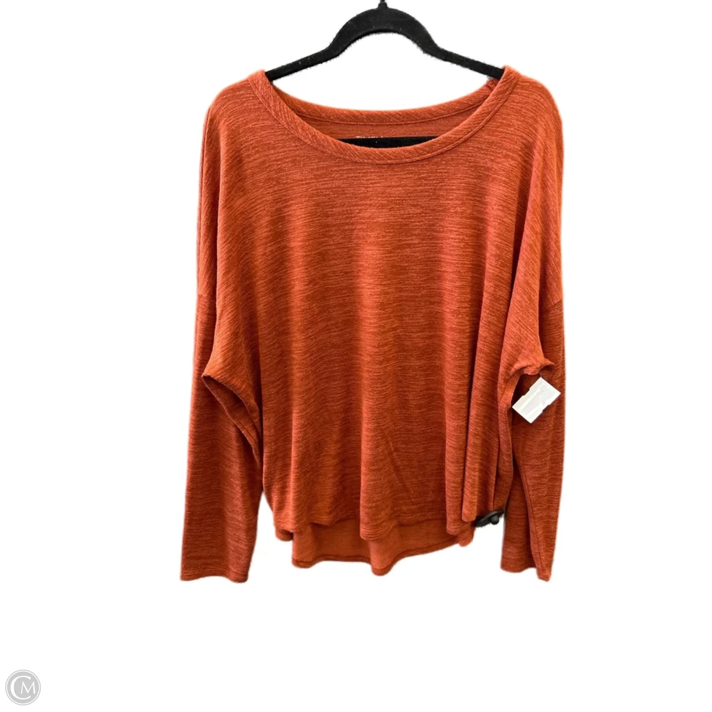 Top Long Sleeve Basic By Time And Tru In Orange, Size: Xl