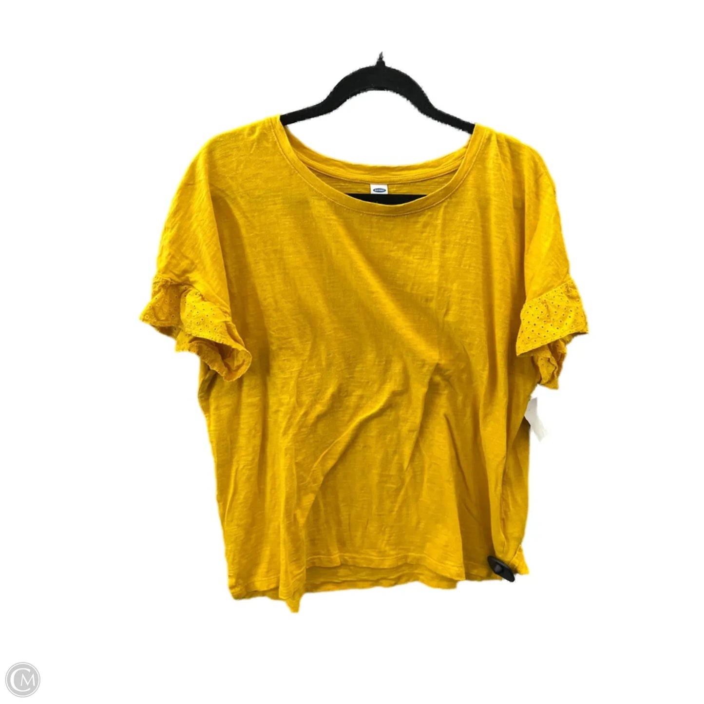 Top Short Sleeve By Old Navy In Yellow, Size: L