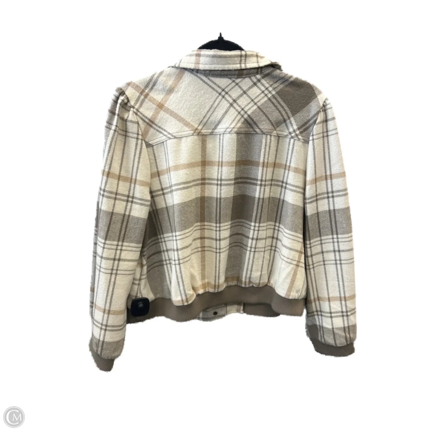 Jacket Shirt By Cato In Plaid Pattern, Size: L