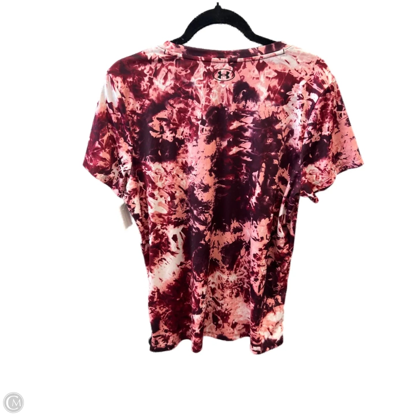Athletic Top Short Sleeve By Under Armour In Pink & Red, Size: Xl