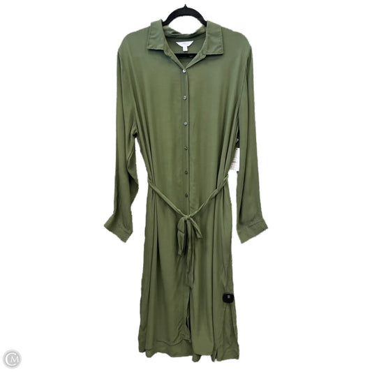 Dress Casual Midi By Time And Tru In Green, Size: L
