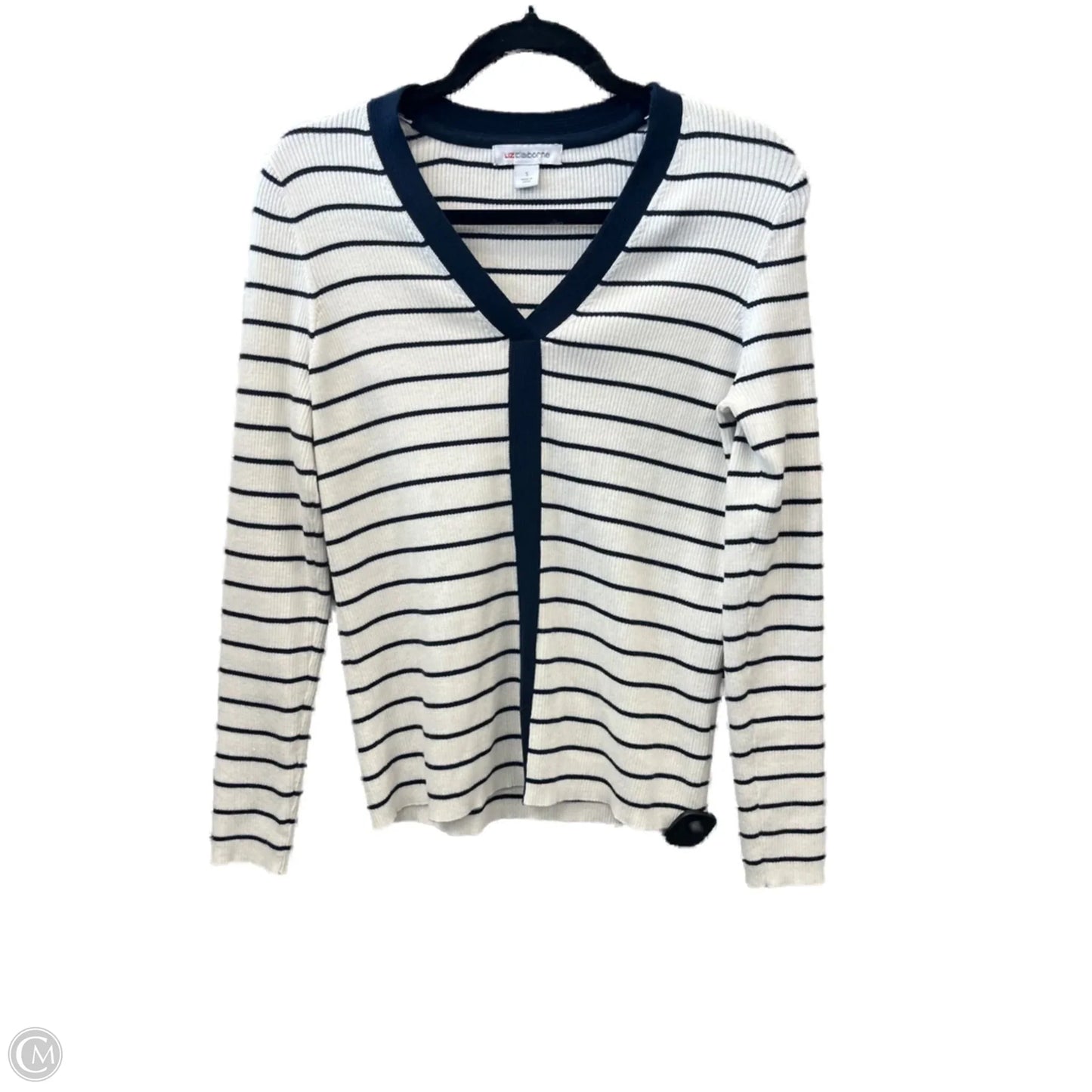 Sweater By Liz Claiborne In Striped Pattern, Size: S