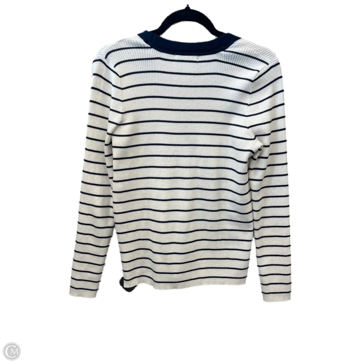 Sweater By Liz Claiborne In Striped Pattern, Size: S